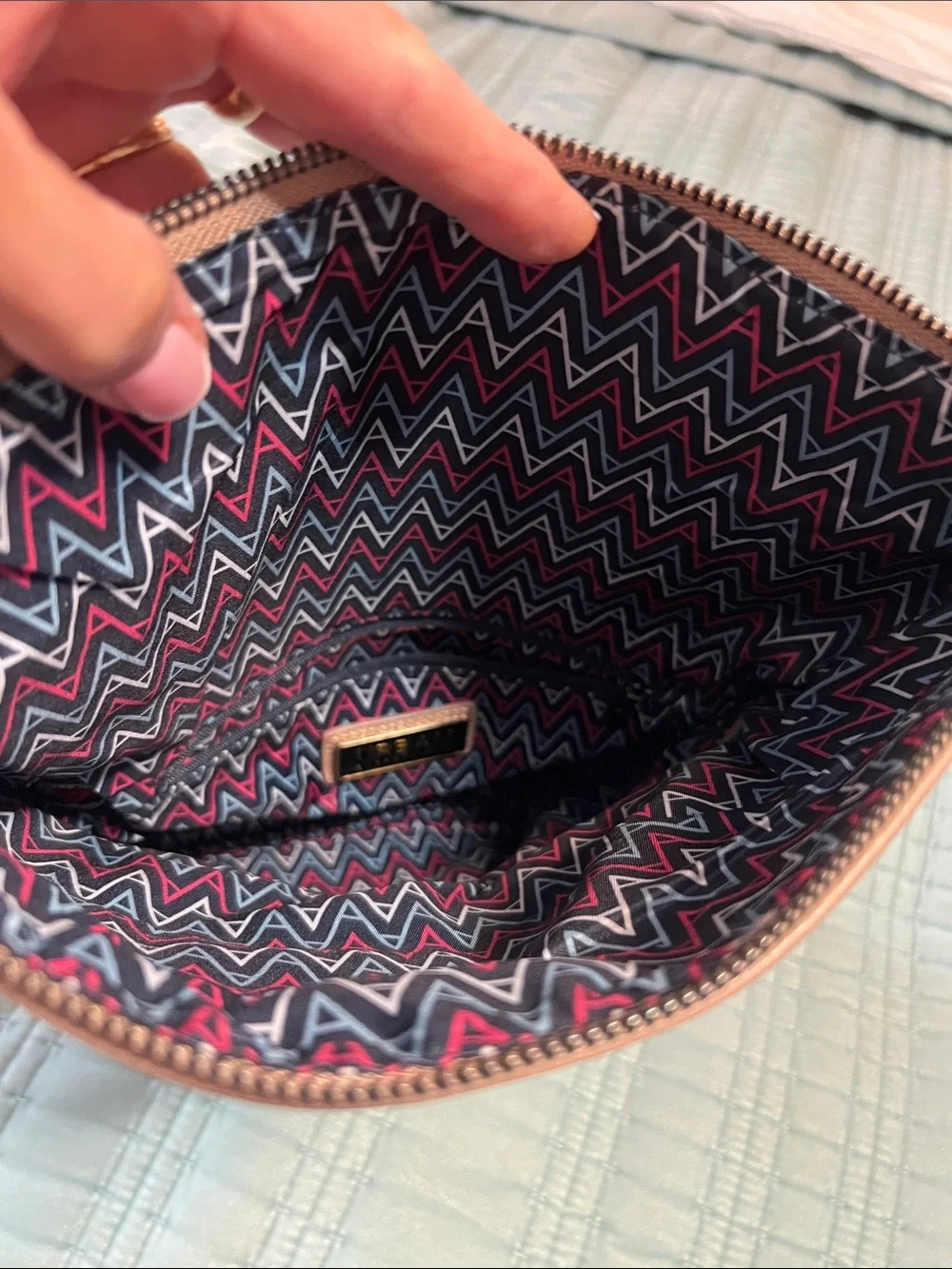 Studded Blush Pink Crossbody Bag with Chain Strap